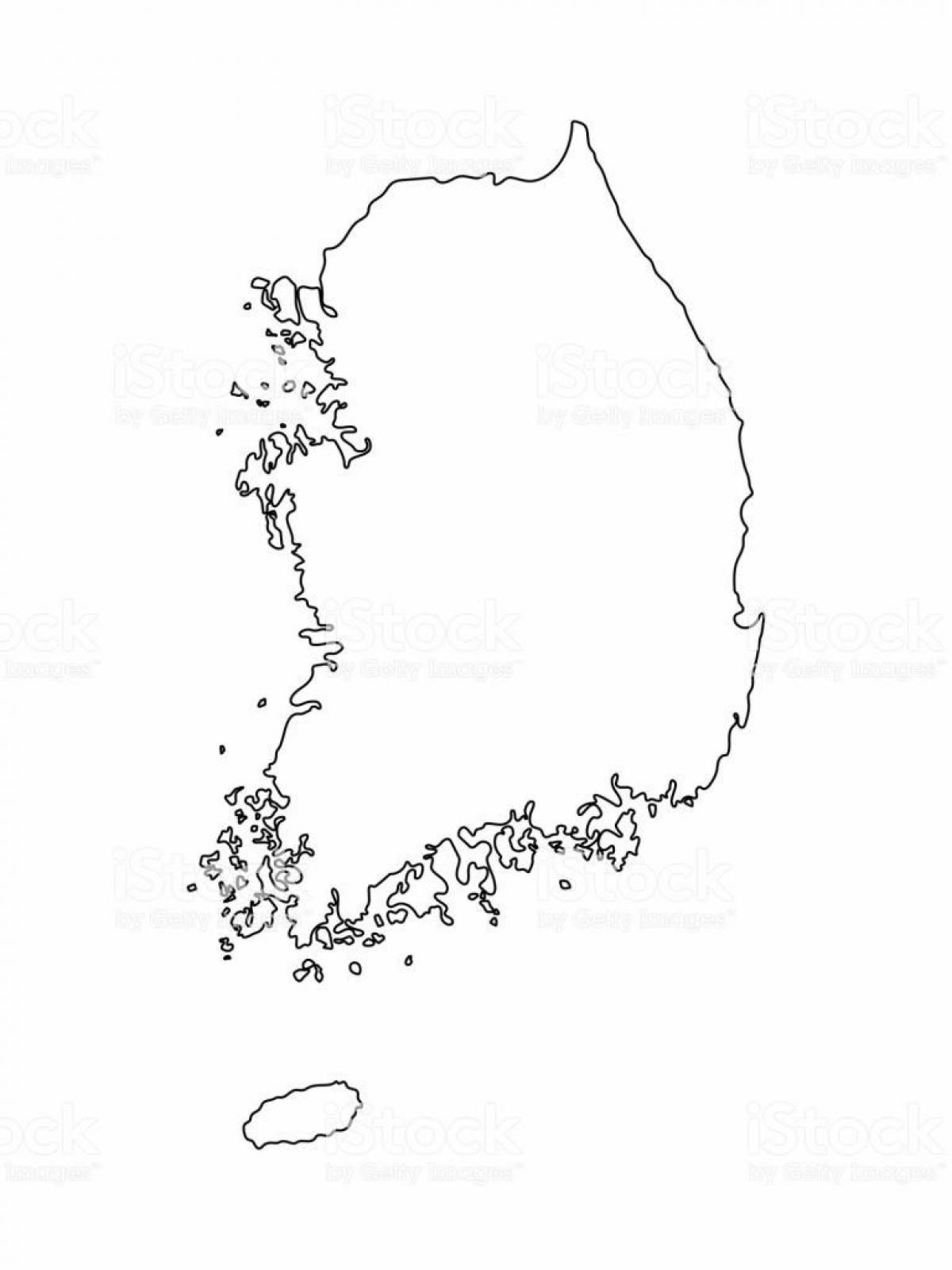 Pusta mapa Korei Południowej (ROK)