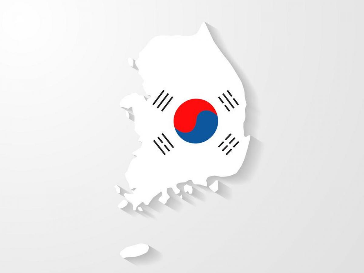 Mapa flagi Korei Południowej (ROK)