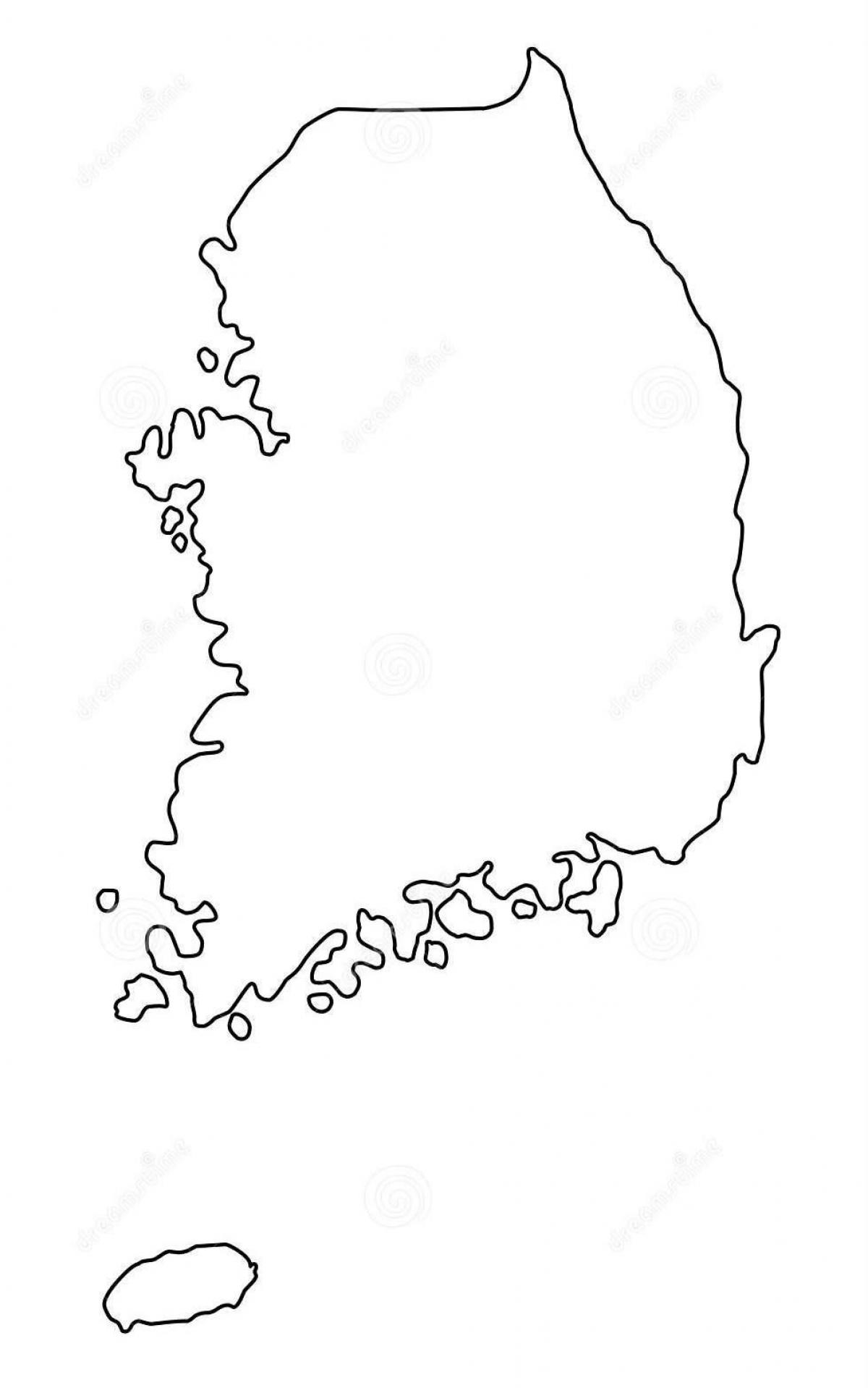 Mapa konturowa Korei Południowej (ROK)